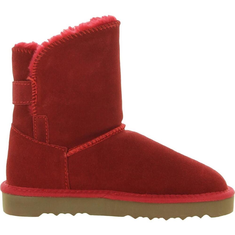 Style & Co. Womens Teenyy Red Suede Pull On Cold Weather Ankle Boots Shoes 5 M
